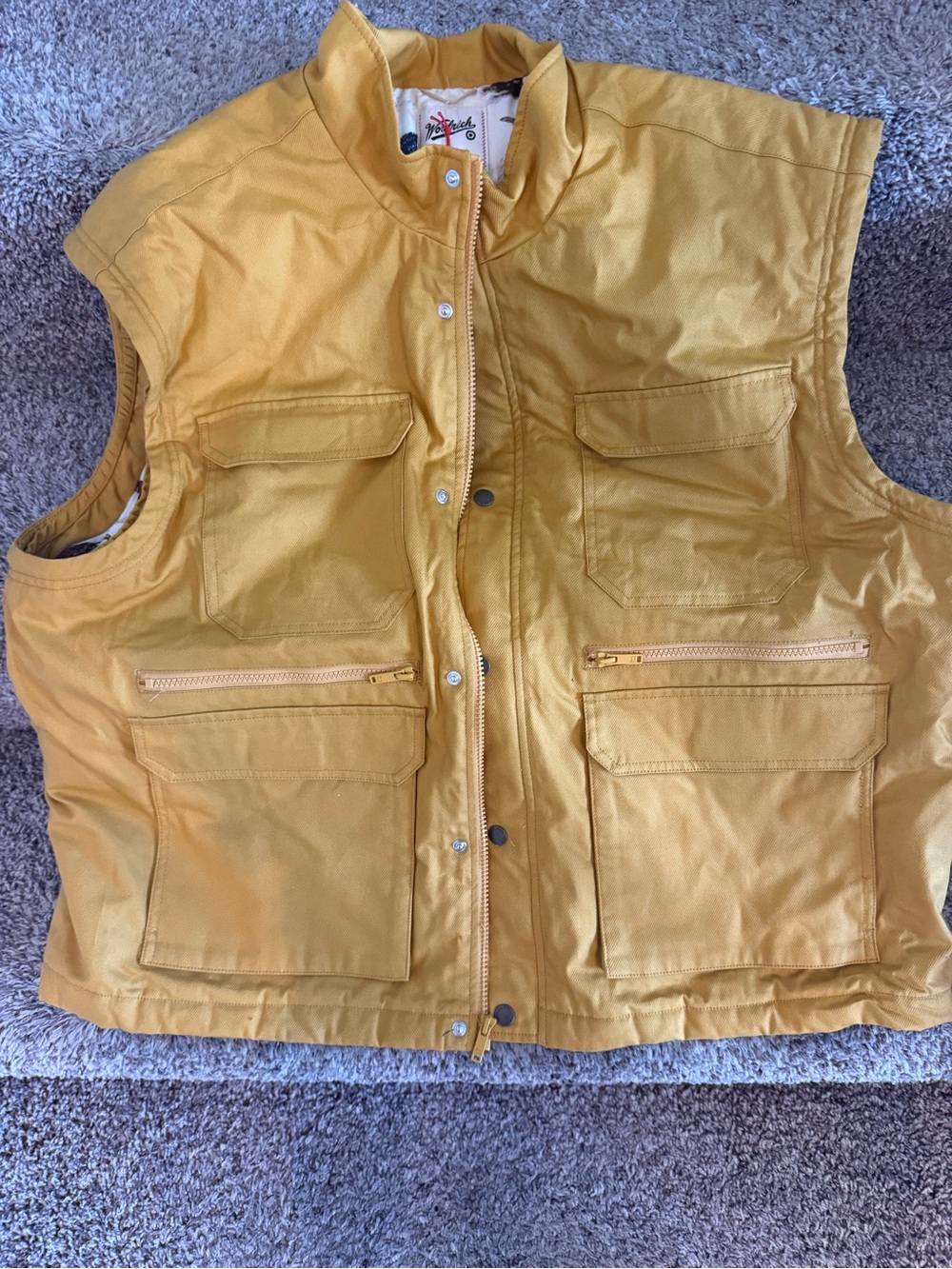 Woolrich Mustard Yellow Quilted Jacket